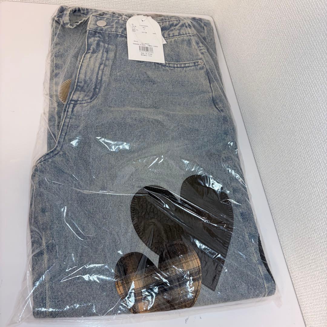 ♡ ダーリッチ Darich ♡ ランダムハートパッチワークデニムパンツ