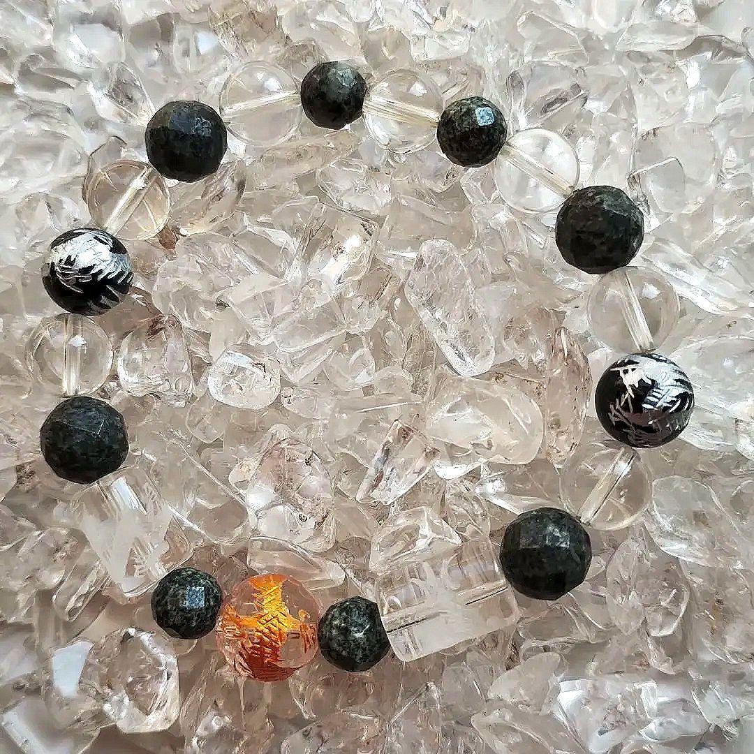 天然石ブレスレット　17cm　龍