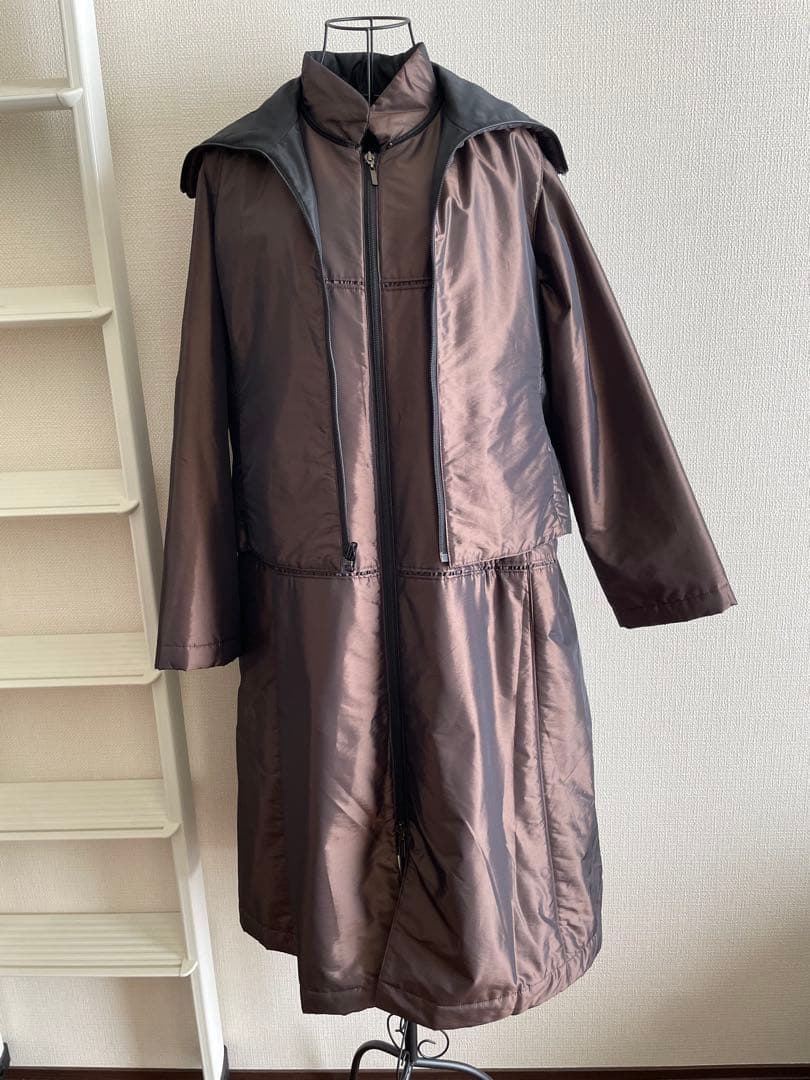 HIROKO KOSHINO ベスト付ロングコート　11号