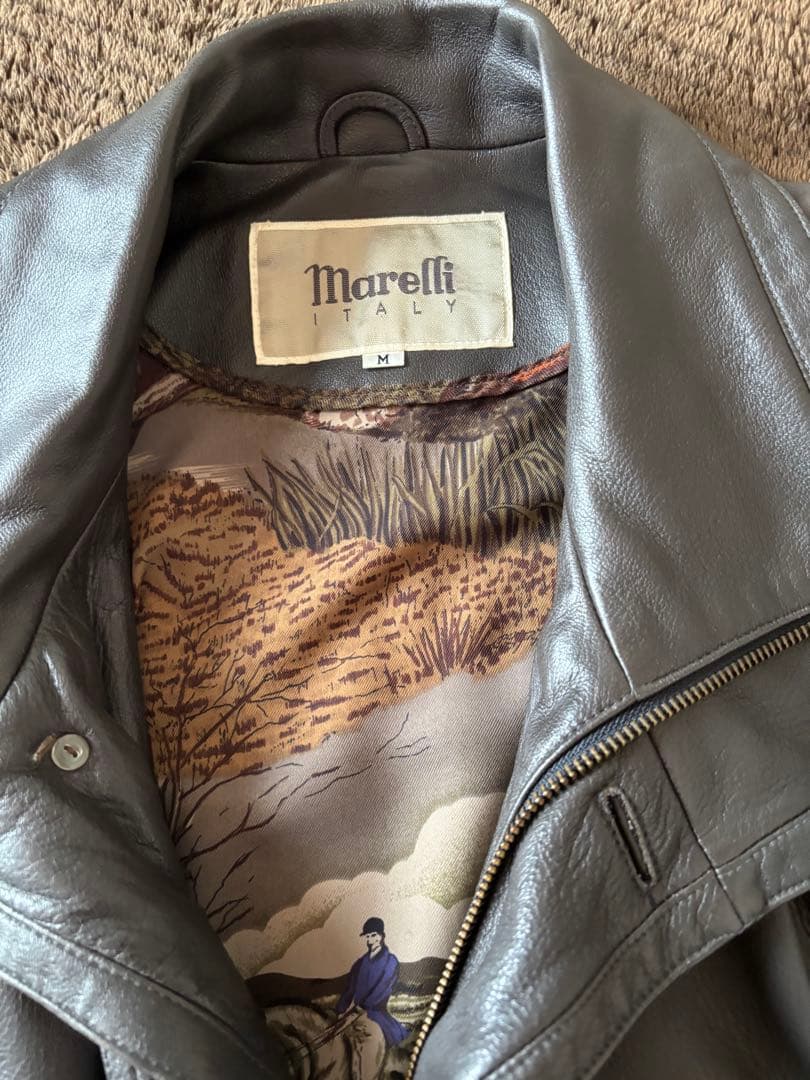 トリ　激レア美品M￼arelliマレリー最高品質　鹿革コート　ディアスキン