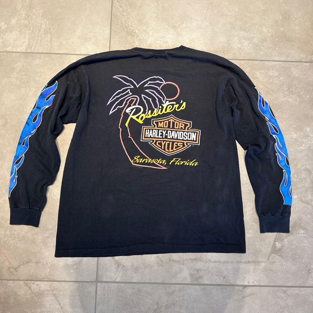 XL Harley Davidson Blue Flame ブルーフレイムロンT