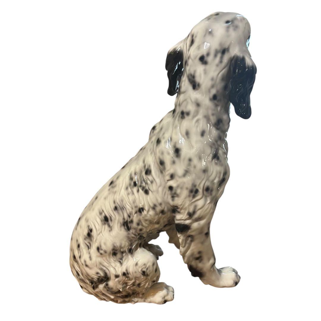 【イタリア製】DeMain（ドマン）大 犬 置物 セラミック インテリアオブジェ
