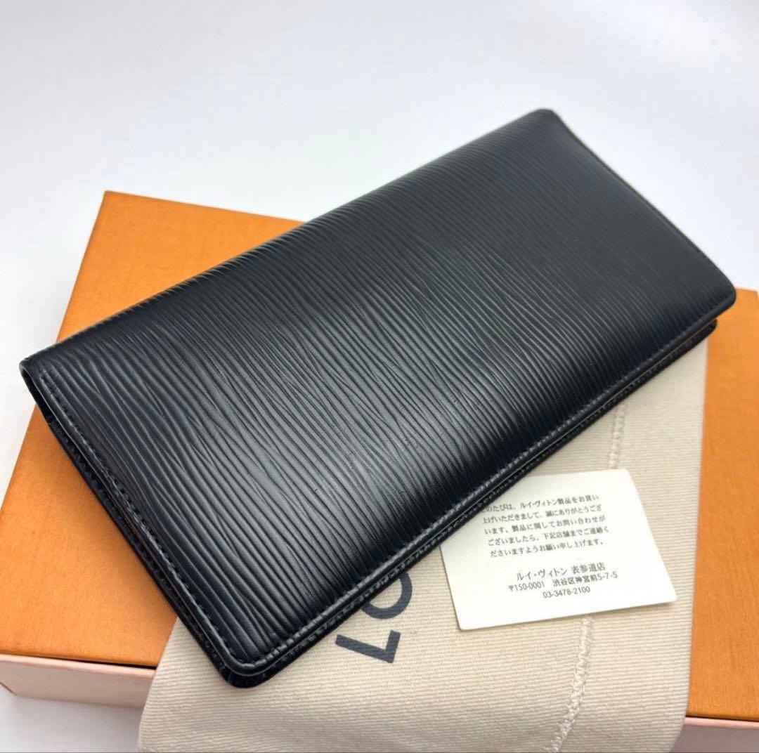 LOUIS VUITTON 長財布 エピ　ブラック レザー