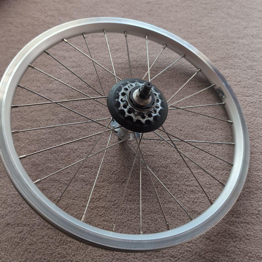 ブロンプトン自転車用アルミホイール 2速スプロケット付き
