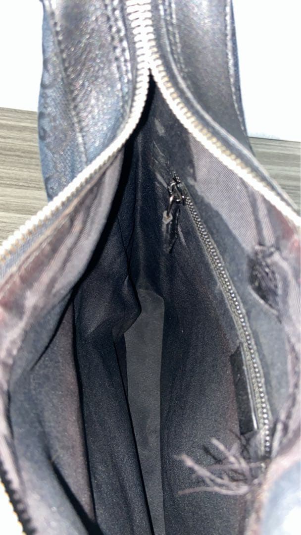 GUCCI トートバッグ　GG柄　キャンバス　レザー　黒　肩掛け　ワンショルダー