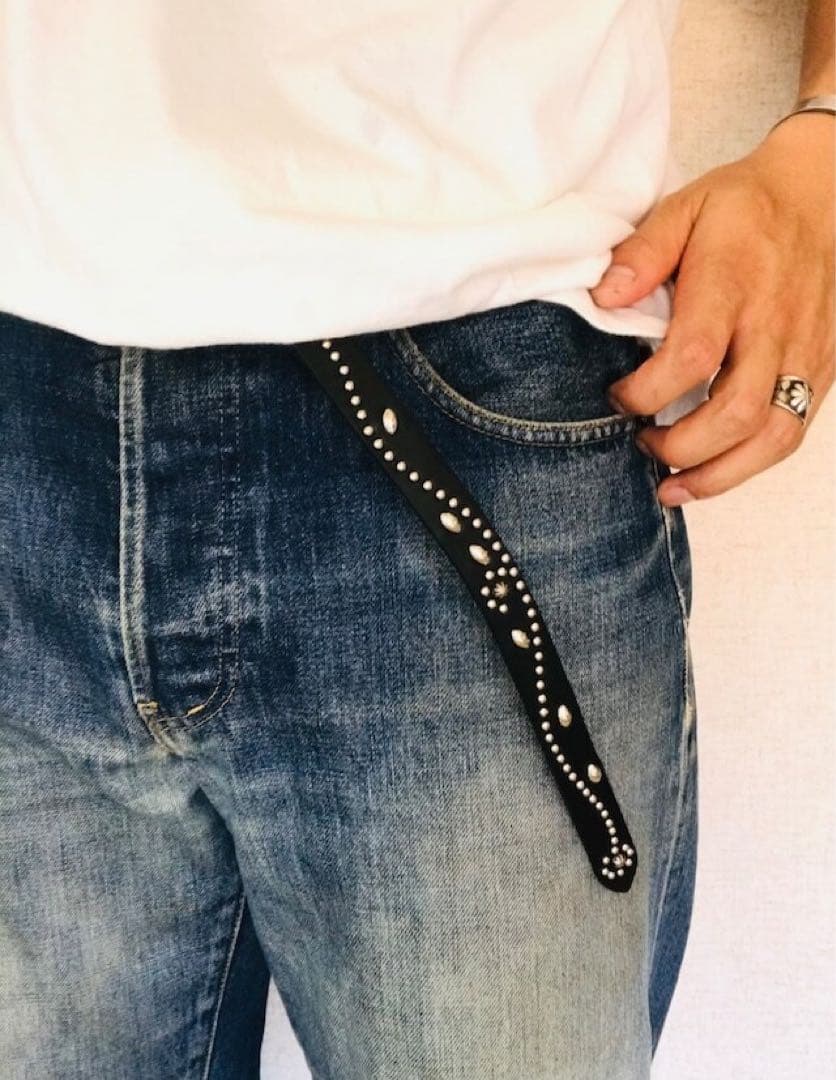 フルスタッズナローベルト18mm幅　シルバーセレクトフラワー htcナロー好き