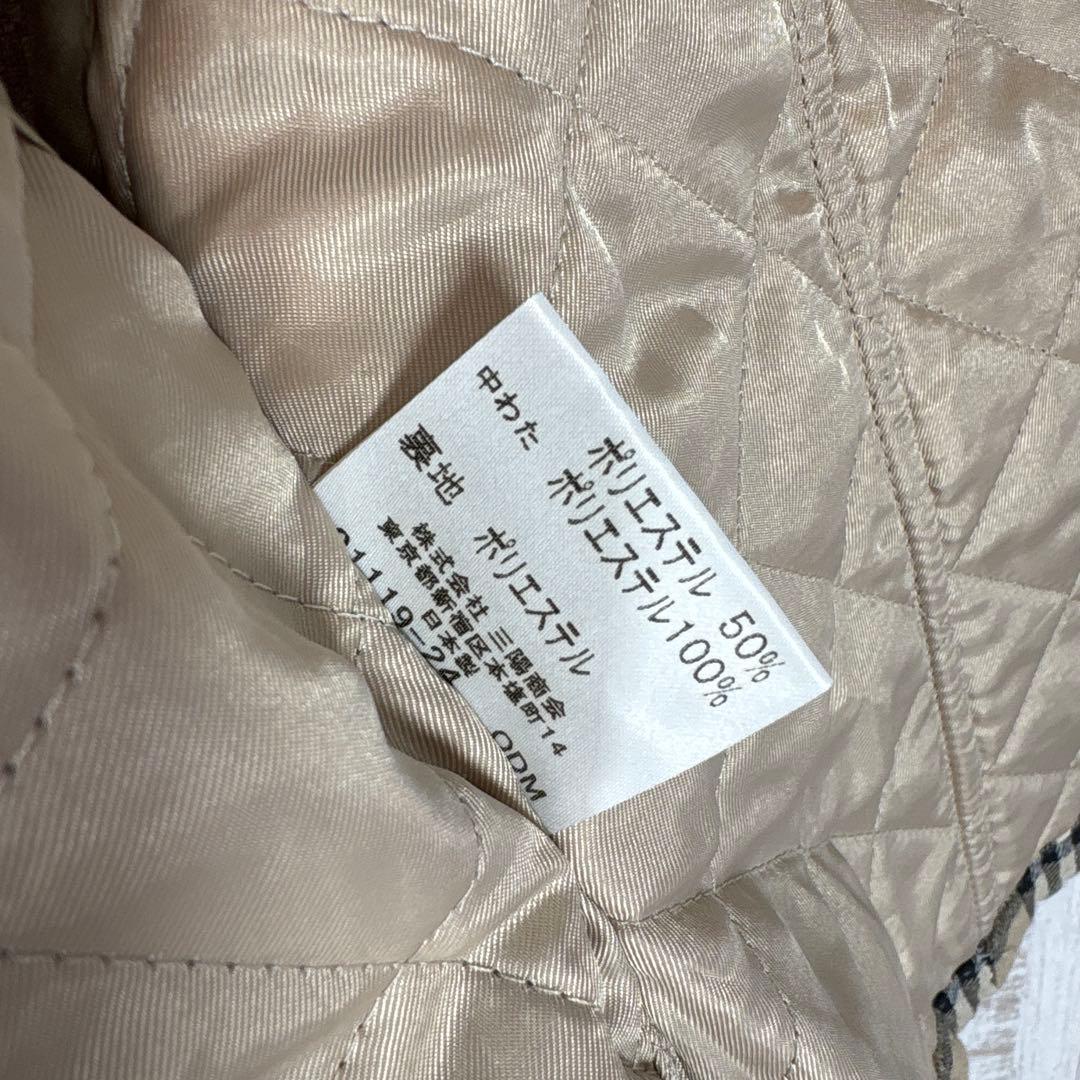 美品 バーバリーロンドン ノバチェック キルティング 中綿 ジップ ベスト