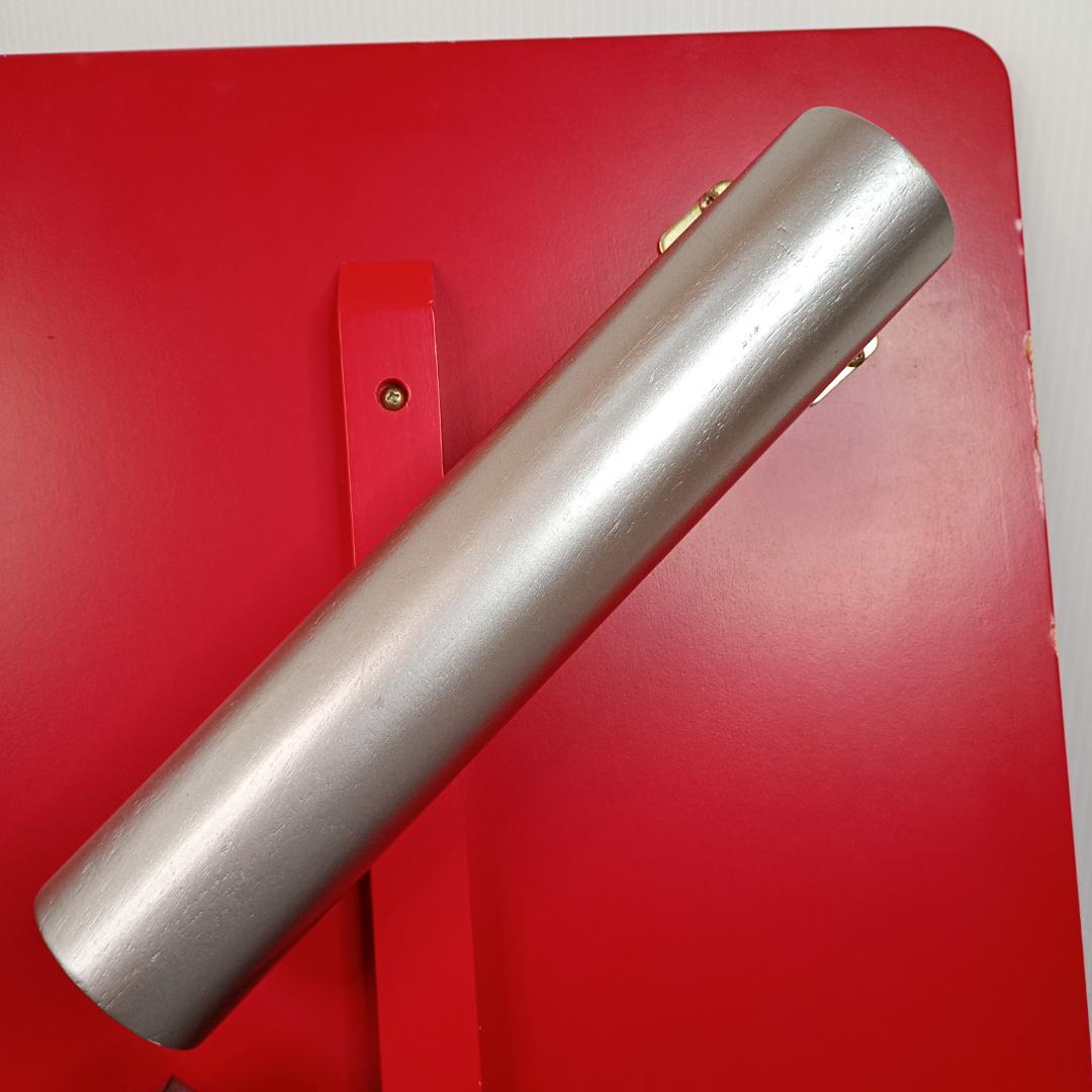 かわいい赤いテーブル　センターテーブル　折りたたみレトロ感あり　90-60-32