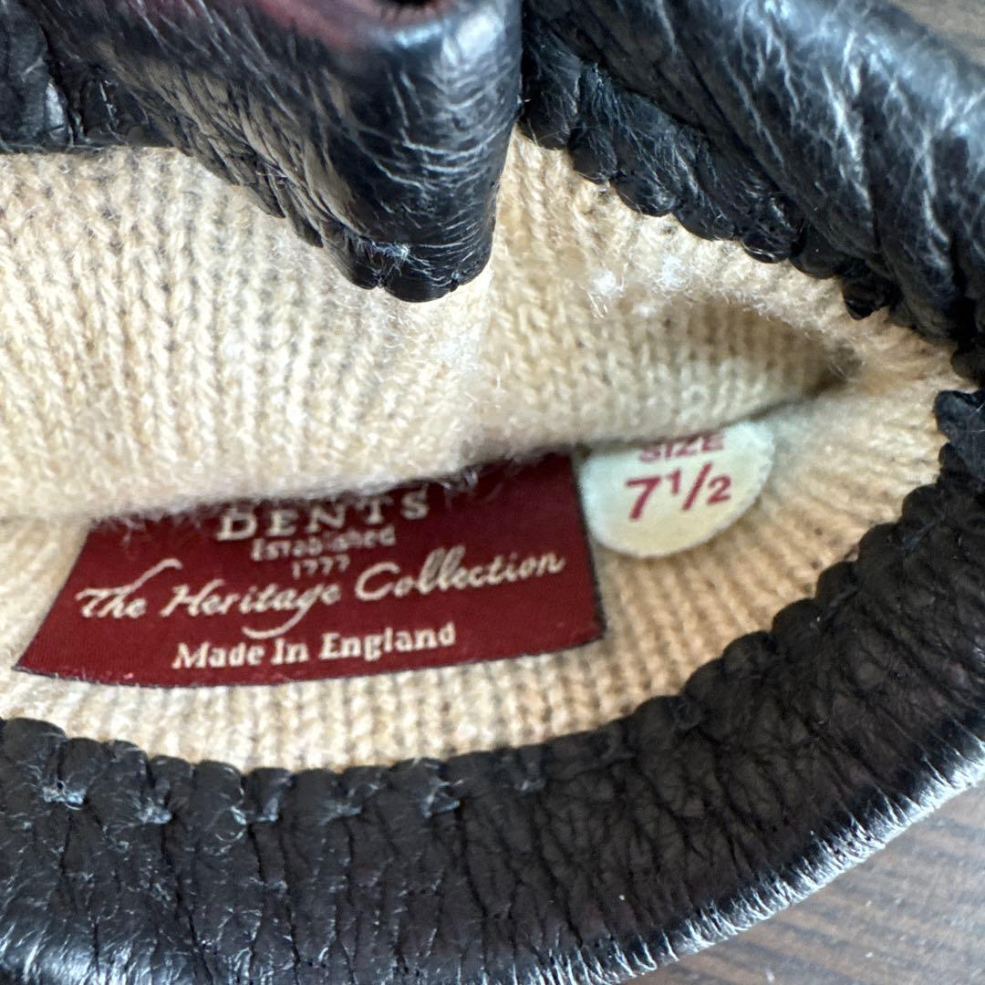 DENTS レザー手袋 ブラック 7 1/2