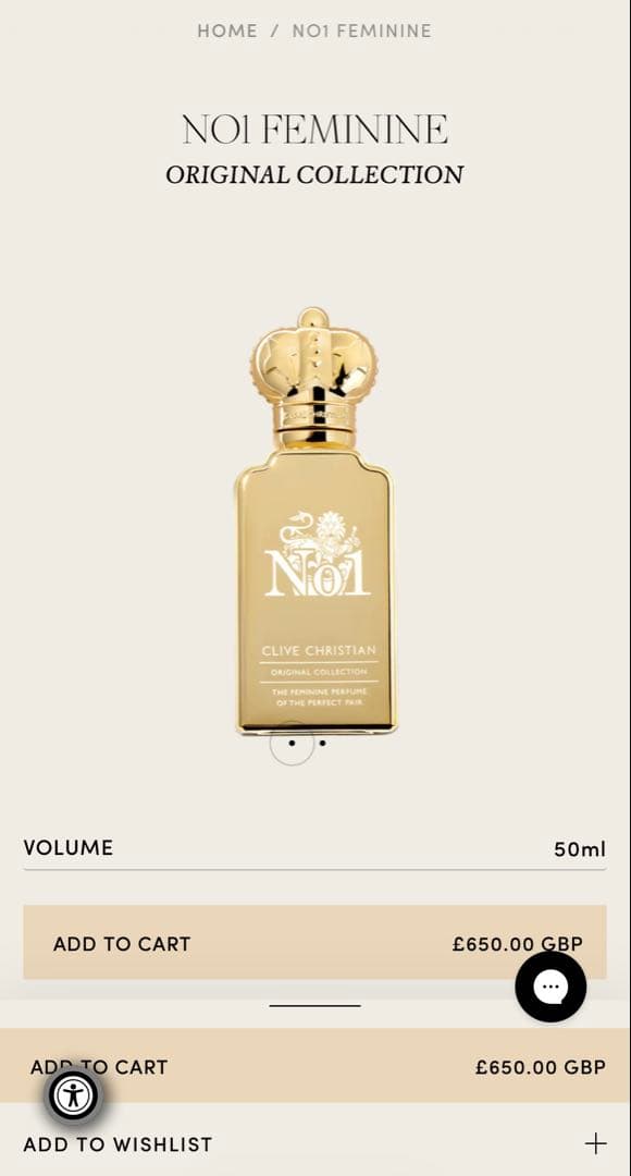 エリClive Christian No.1 Feminine50ml