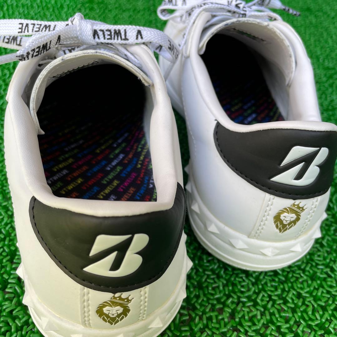 25㎝Twelveコラボ ブリヂストンゴルフシューズ ホワイト