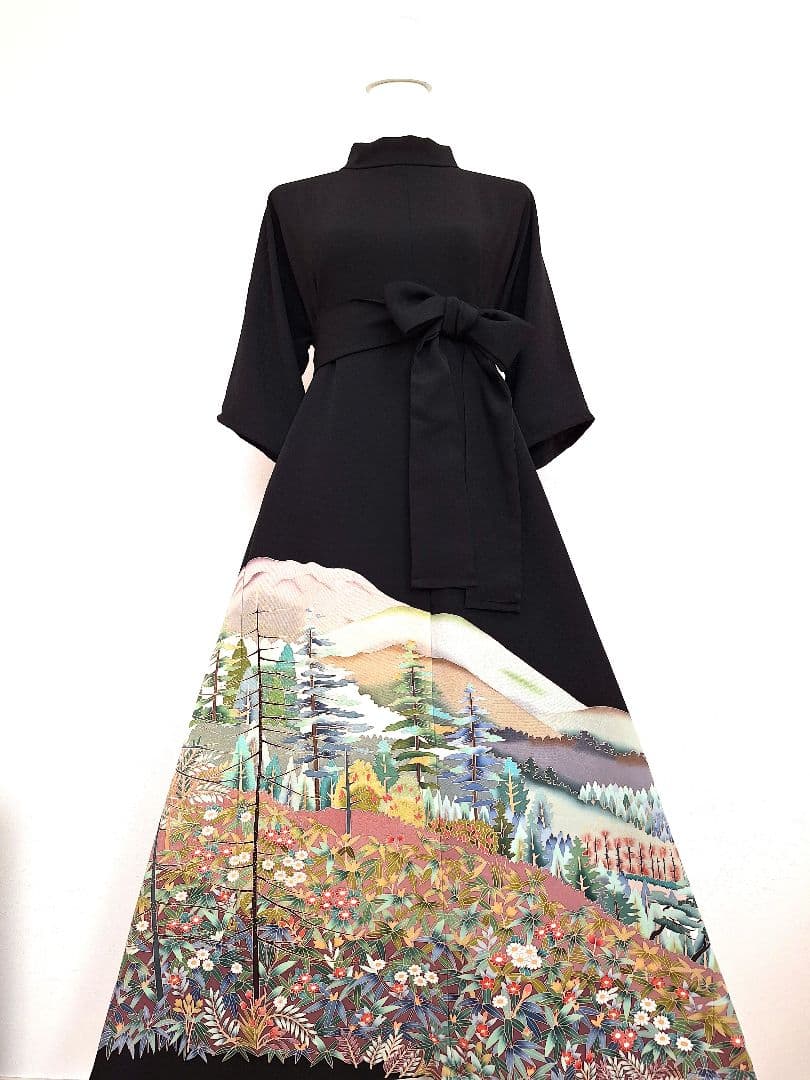 着物リメイクワンピース3701