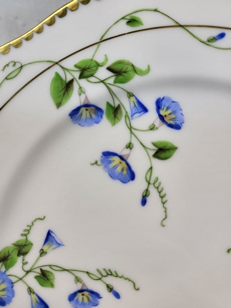 未使用近✨高級✨ヘレンド モーニンググローリー 朝顔 プレート デザート皿①