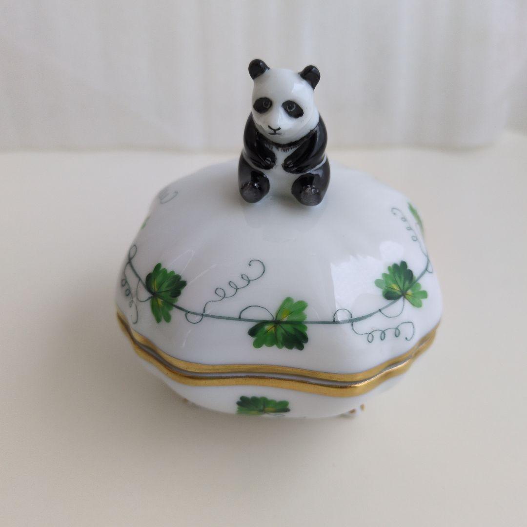 美品HEREND パンダ小筺　パセリ　ウィーンからくさ　ボンボニエール