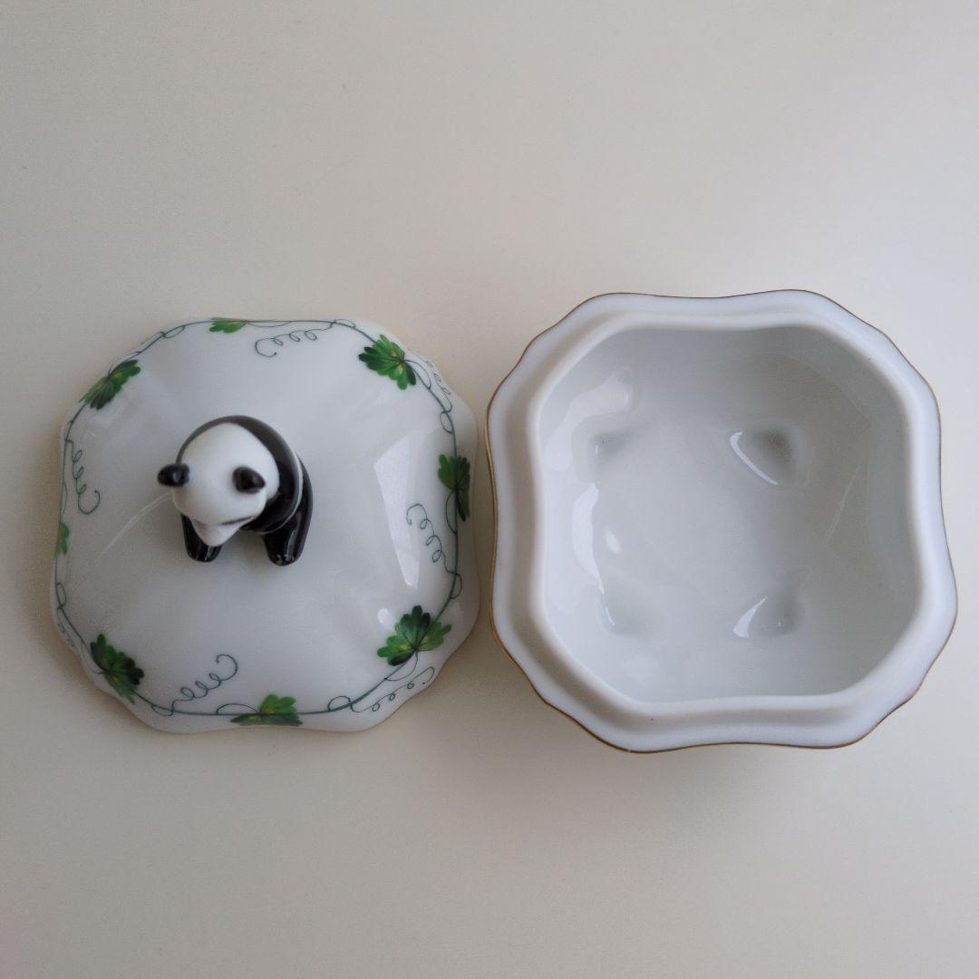 美品HEREND パンダ小筺　パセリ　ウィーンからくさ　ボンボニエール
