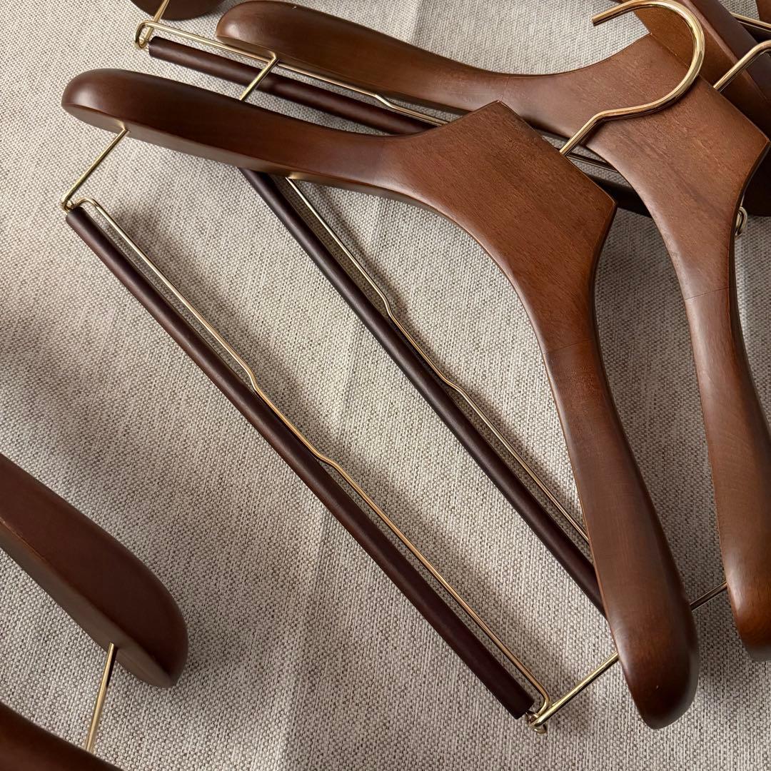 長塩産業　ながしお HNO木製ハンガー　幅40cm スライドバー付　12本セット