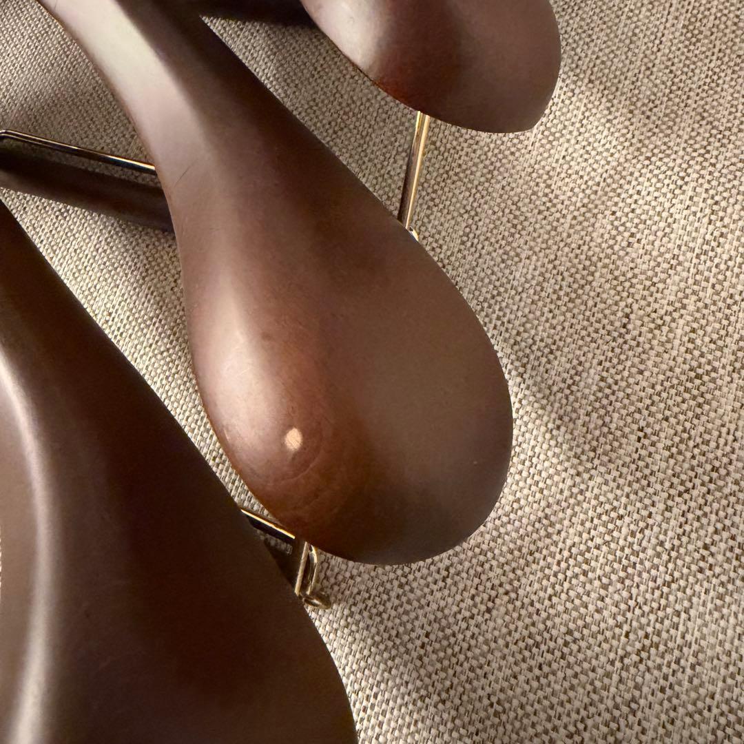 長塩産業　ながしお HNO木製ハンガー　幅40cm スライドバー付　12本セット