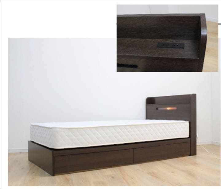 ニコル引き出し付きベッドフレーム