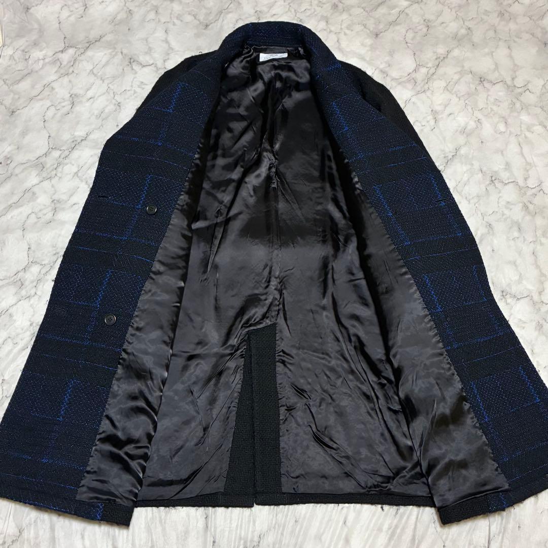 JUN OKAMOTO 高年式 ベルト付 ダブル ロングコート チンストラップ