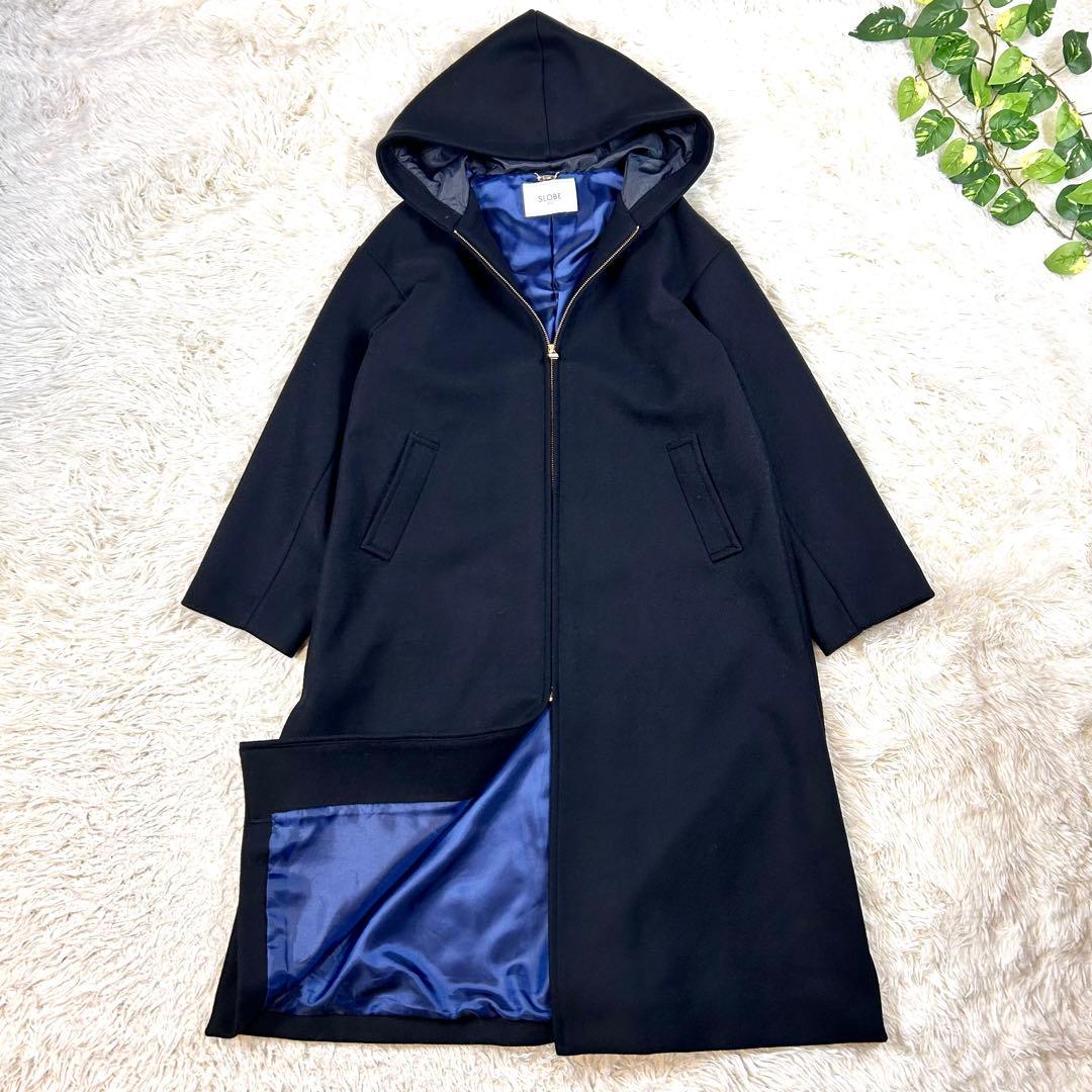 極美品✨ スローブイエナ ハミルトン フーディロングコート 着丈109cm 黒