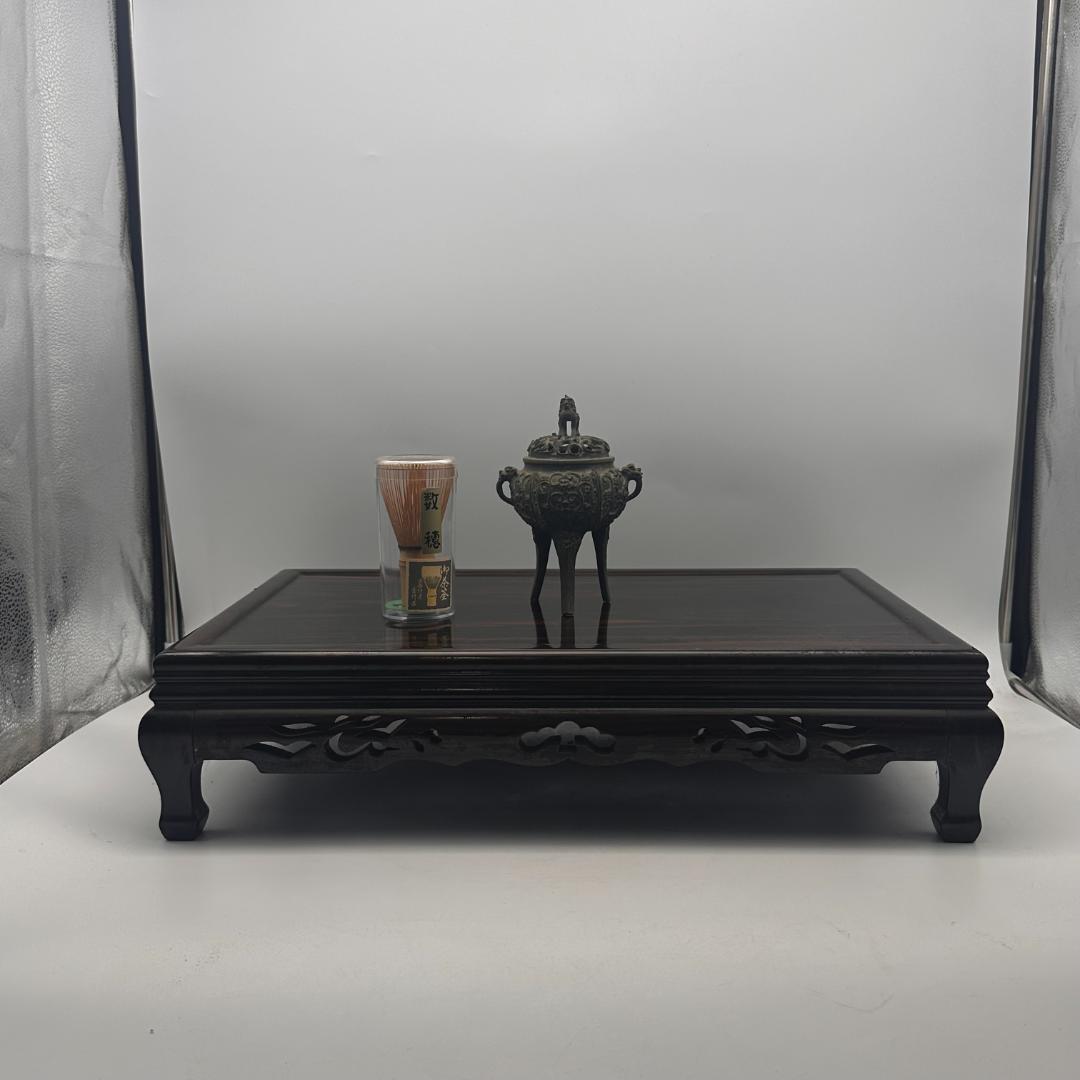 T　香炉花台　一式　床の間飾り　香道具　茶道具　紫檀　縞黒檀