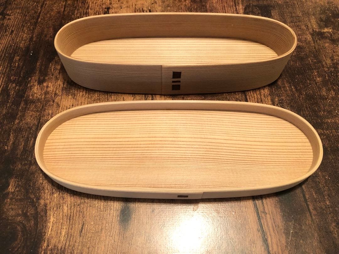 柴田慶信商店 白木長手弁当箱（小） 曲げわっぱ