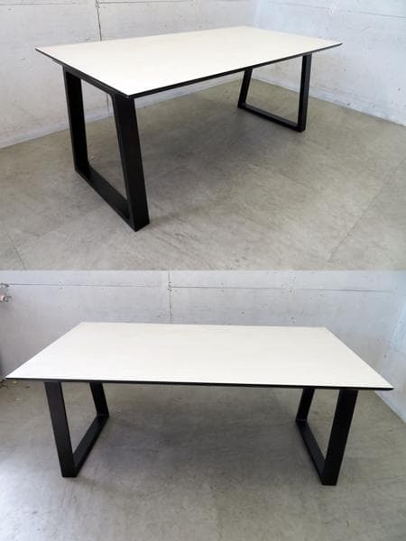 美品■カリモク■DA5580■メラミン天板■ダイニングテーブル■幅165㎝■