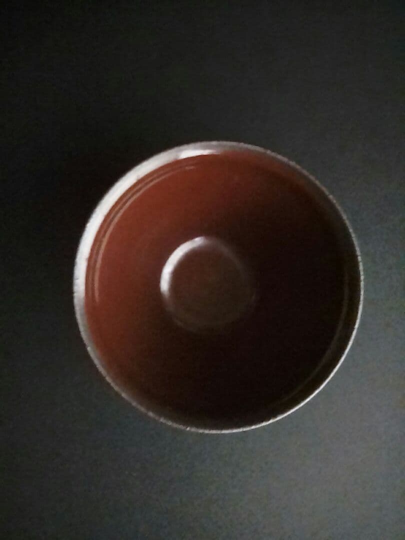 陶芸家加藤孝俊作　紅瓷天目小碗(こうじてんもくしょうわん)箱付きA