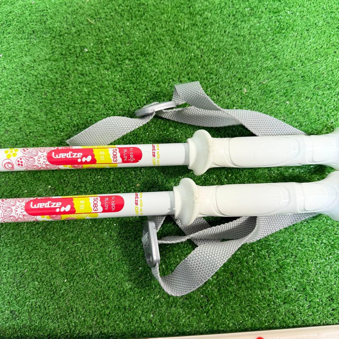 美品　スキー板　レディース　143 ステッキ　ケース付き　すぐ使える　良好