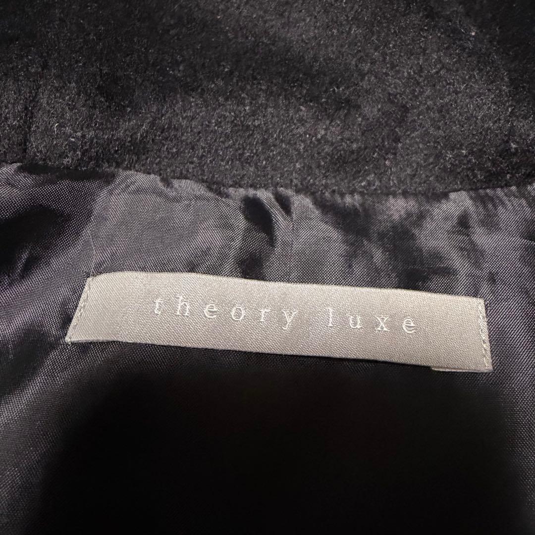 【美品】theory lux ダウンコート　異素材切り替え　フード