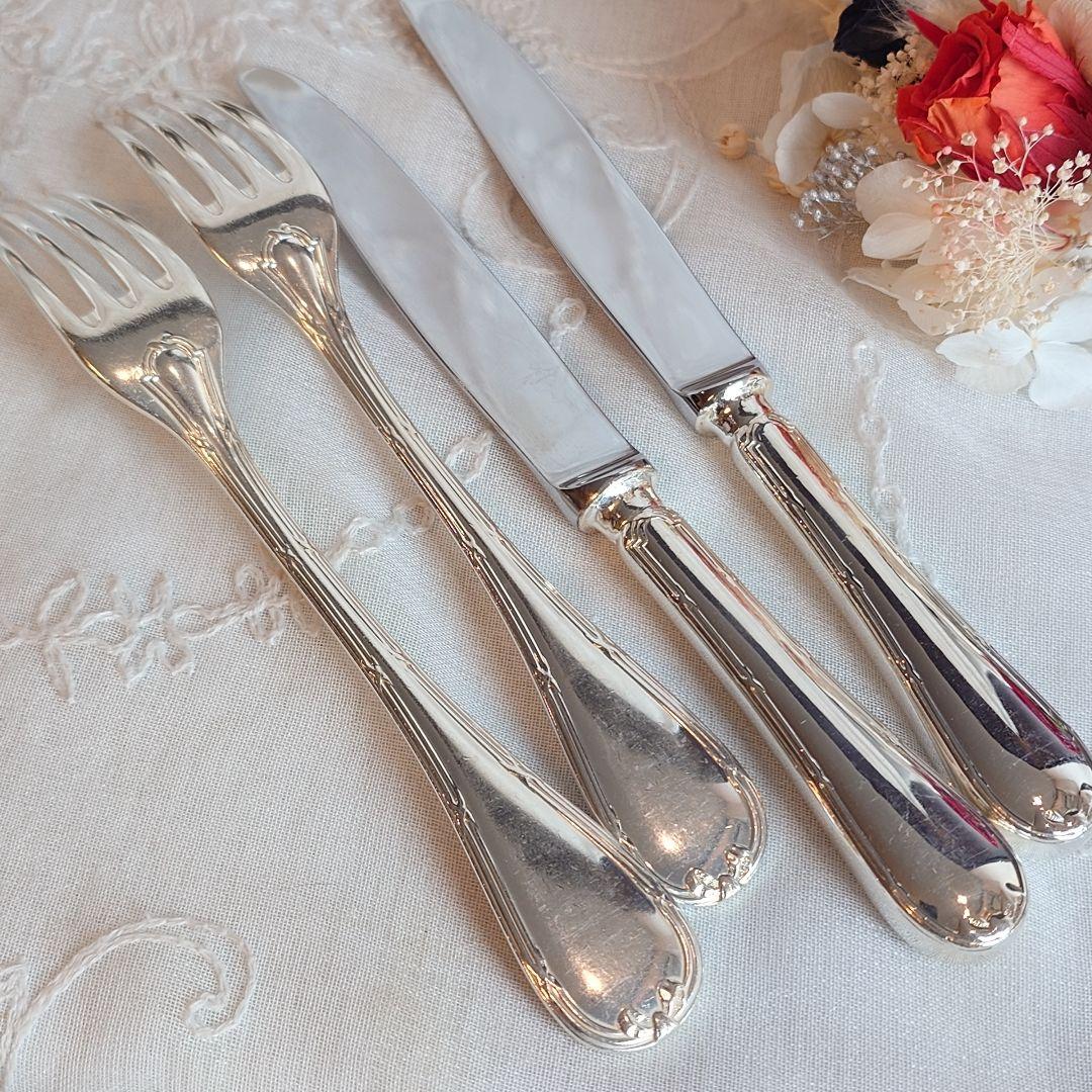 クリストフル　シルバー　カトラリーセット 4点　リュバン