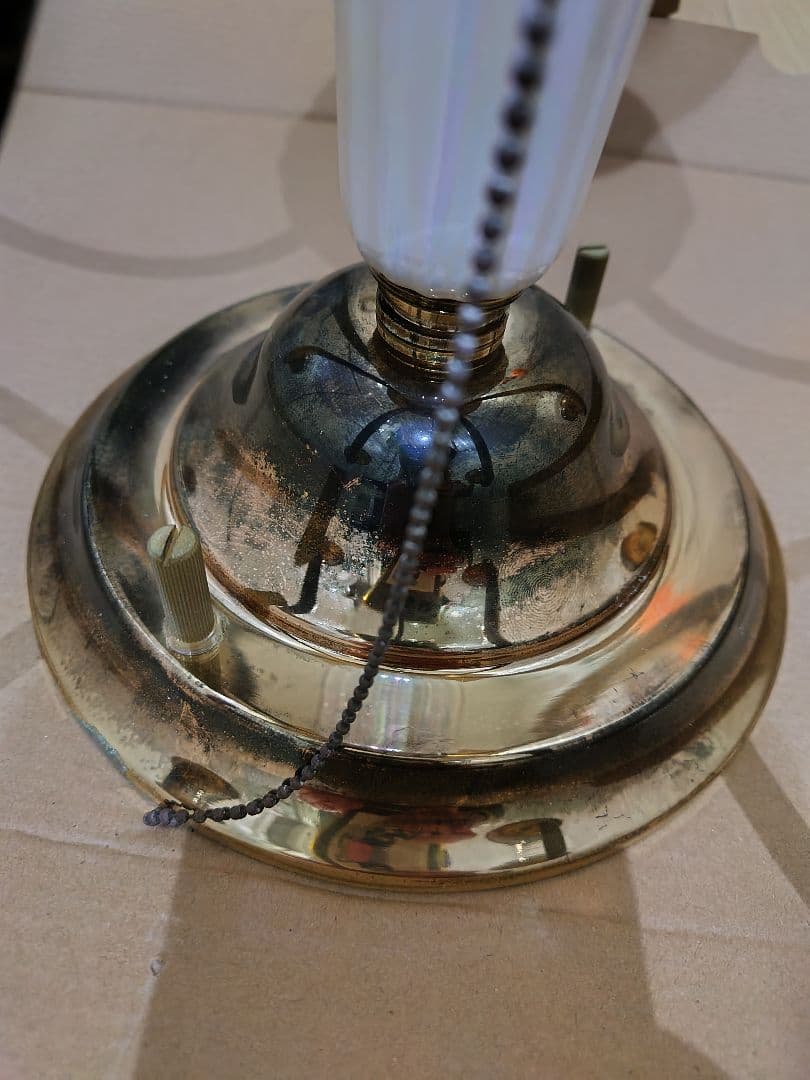 5灯シャンデリア ガラス・金属製