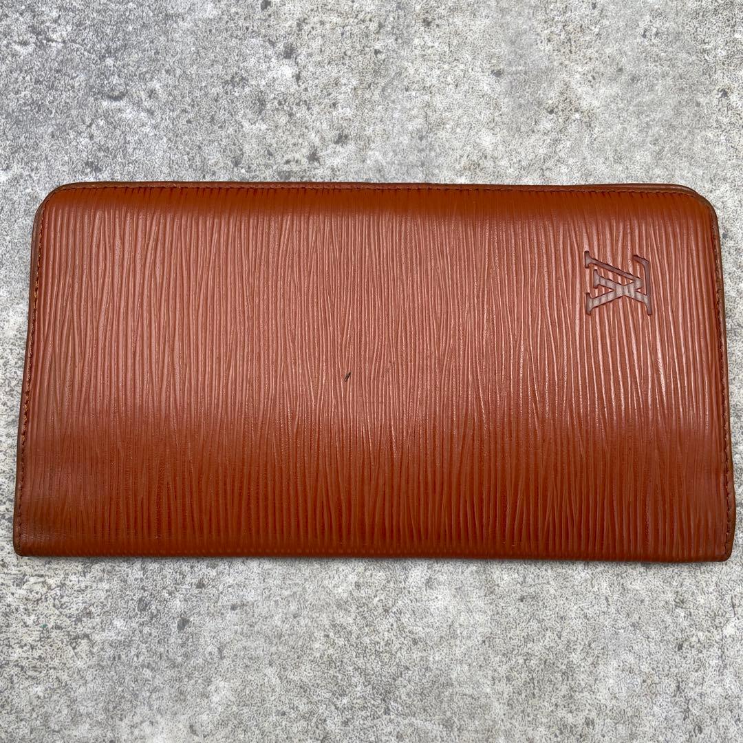 【美品】ルイヴィトン エピ 長財布 茶色 ブラウン レザー