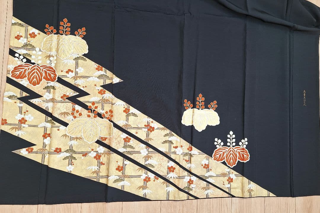 着物リメイクワンピース3653