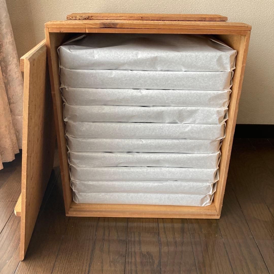 お盆　漆　10枚セット　平安菊　正方形