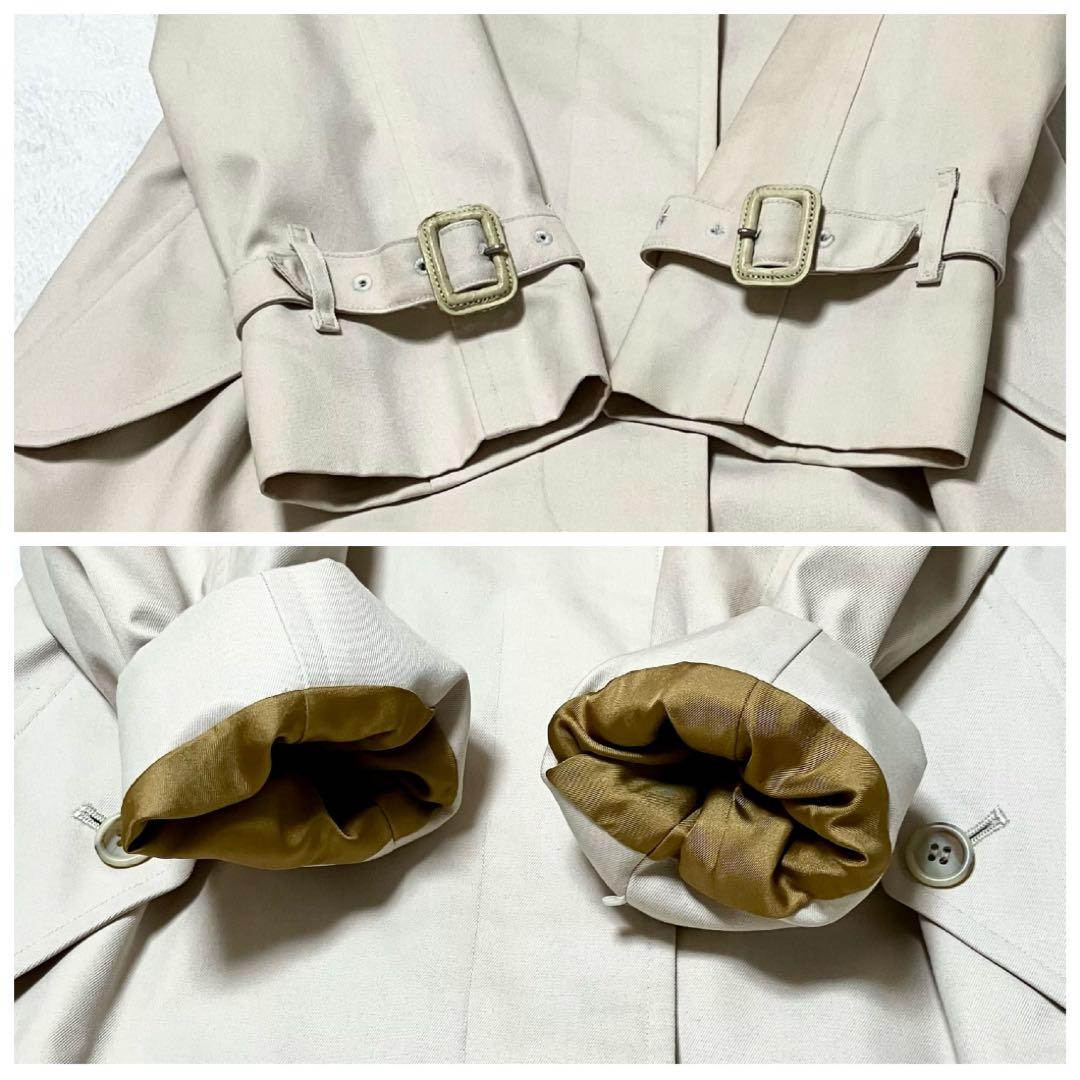 [美品] バーバリー　トレンチコート　ロング110 裏ノバチェック総柄　ベージュ