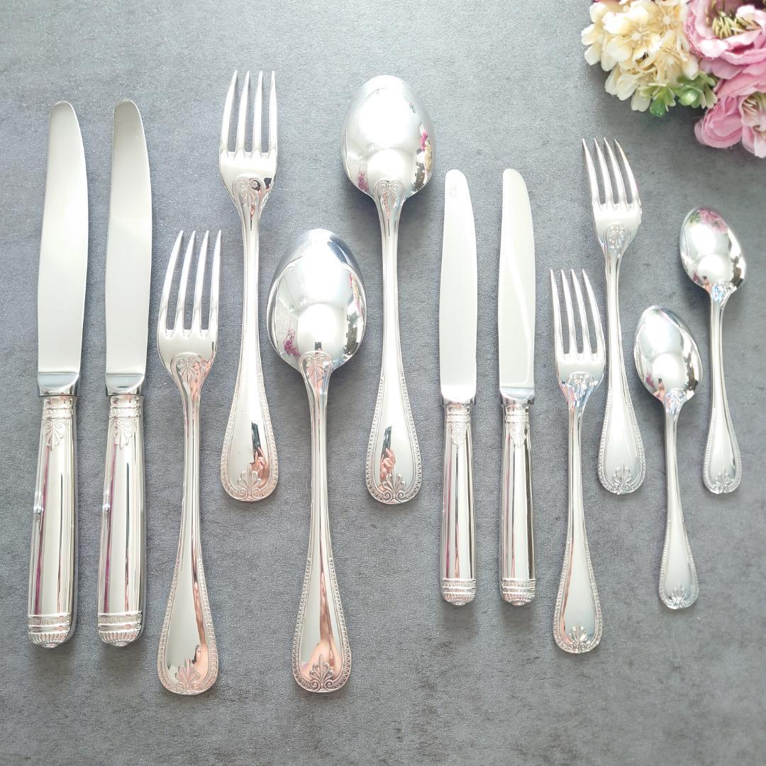 美品 クリストフル マルメゾン テーブルサイズ デザートサイズ 12点