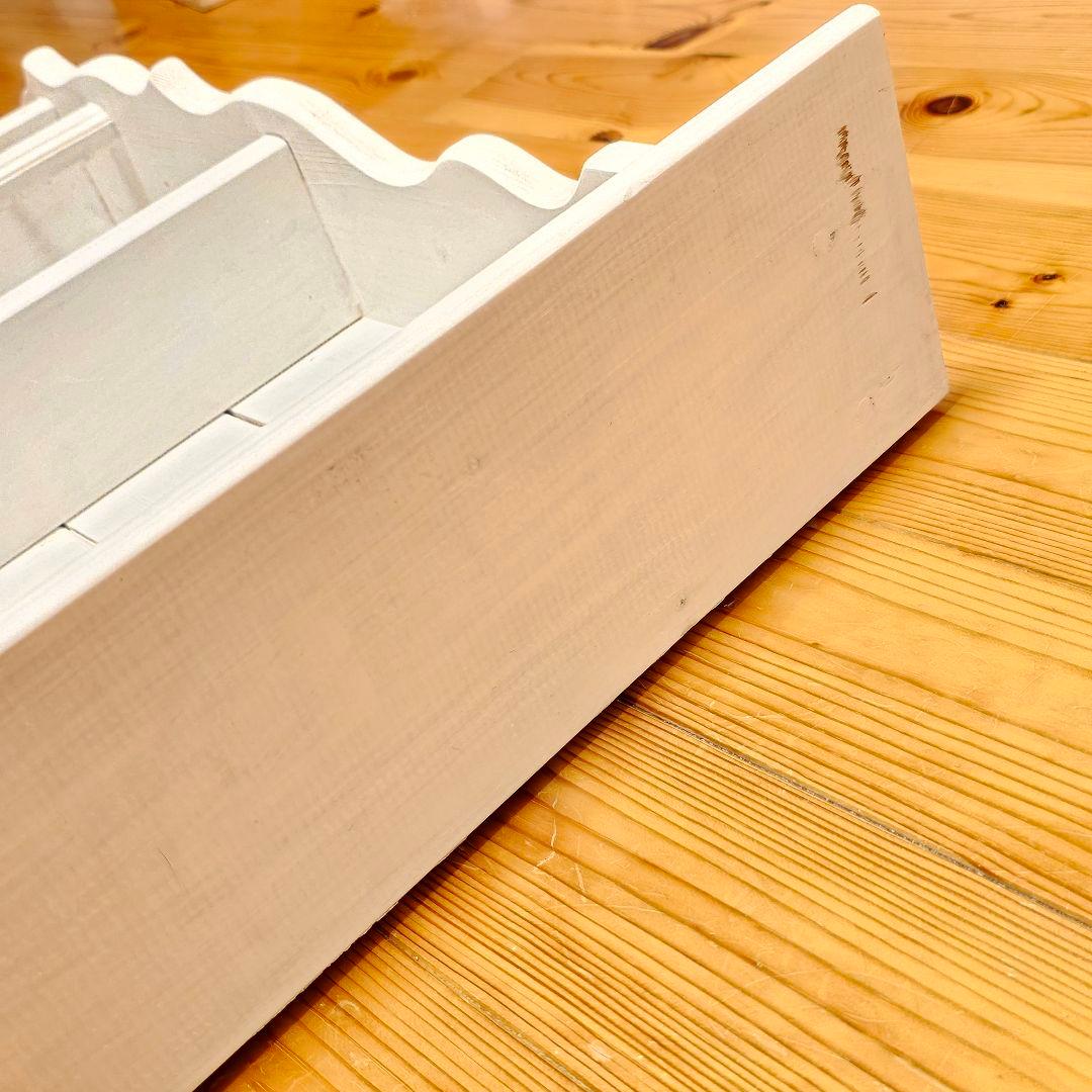 O*i様 木製カントリーシェルフ　訳あり　ホワイト　シャビー　アンティーク　壁掛