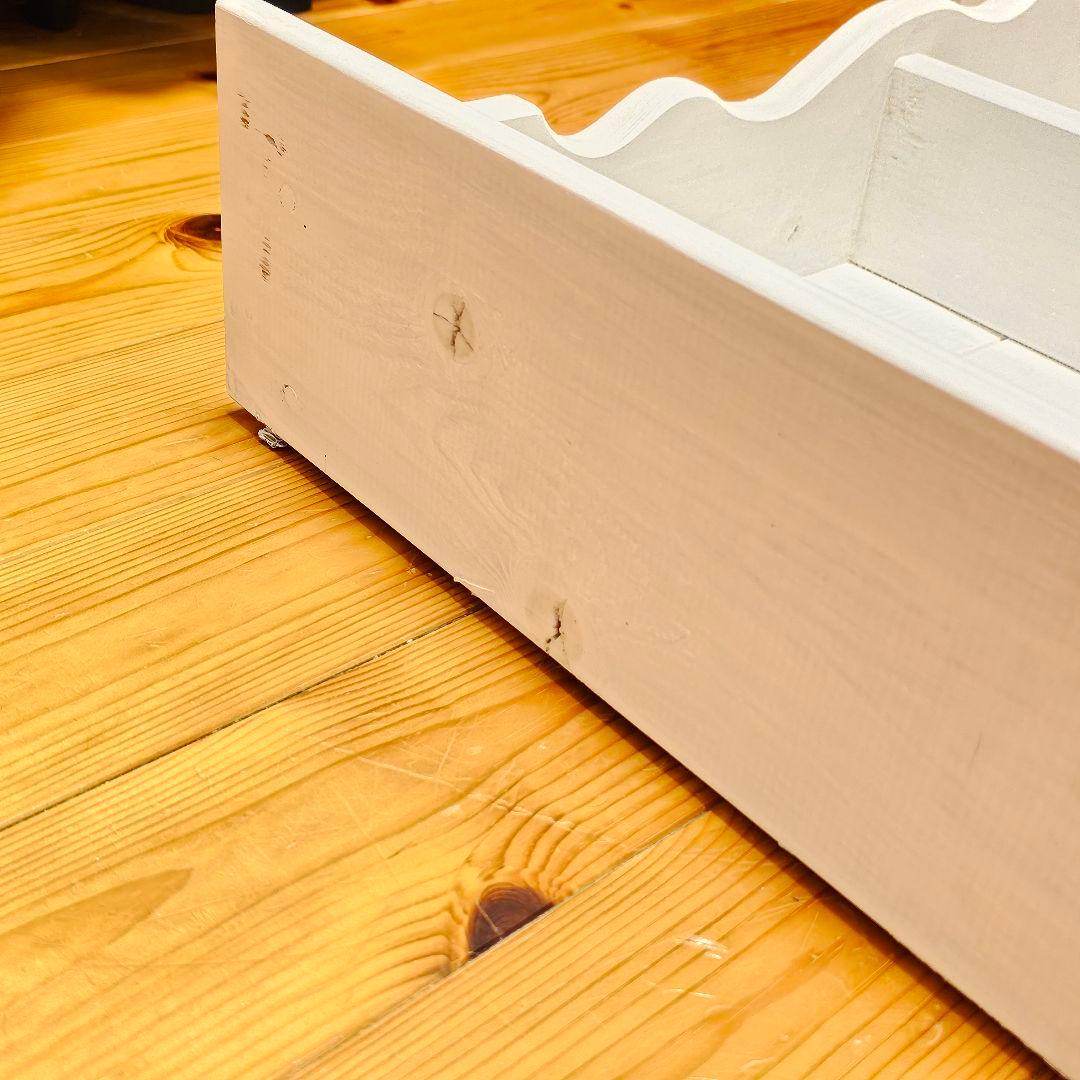 O*i様 木製カントリーシェルフ　訳あり　ホワイト　シャビー　アンティーク　壁掛