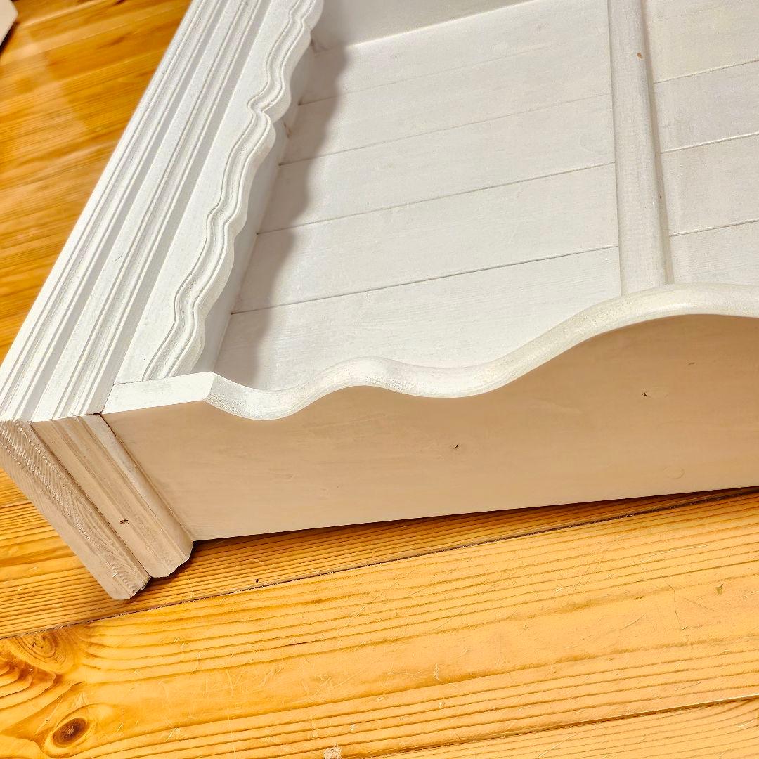 O*i様 木製カントリーシェルフ　訳あり　ホワイト　シャビー　アンティーク　壁掛