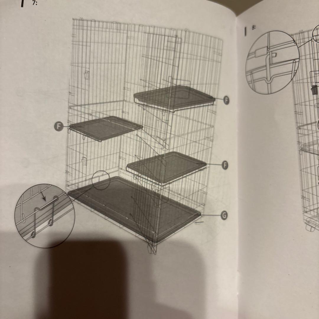 値下げ！新品　未使用　Amazon Basics 3段キャットケージ