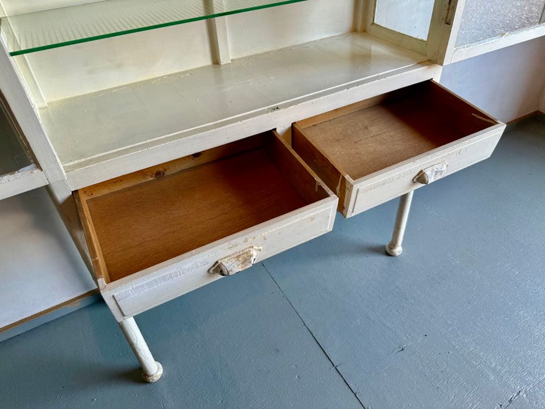 引取り限定 ケビント 医療棚 飾り棚 キャビネット 木製 ガラスショーケース