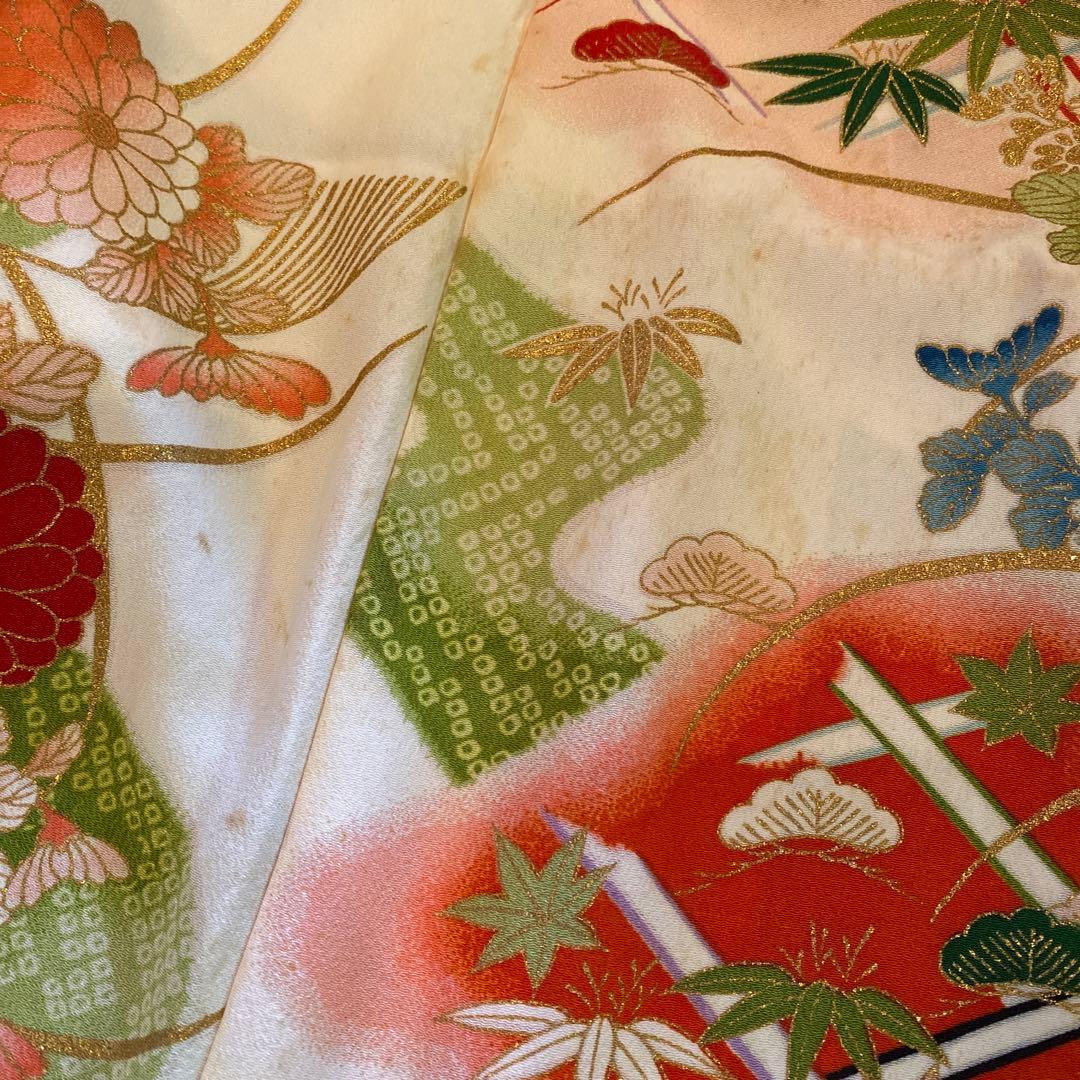 アンティーク 七五三 五歳〜七歳 約105cm用 大正ロマン 着物 フルセット