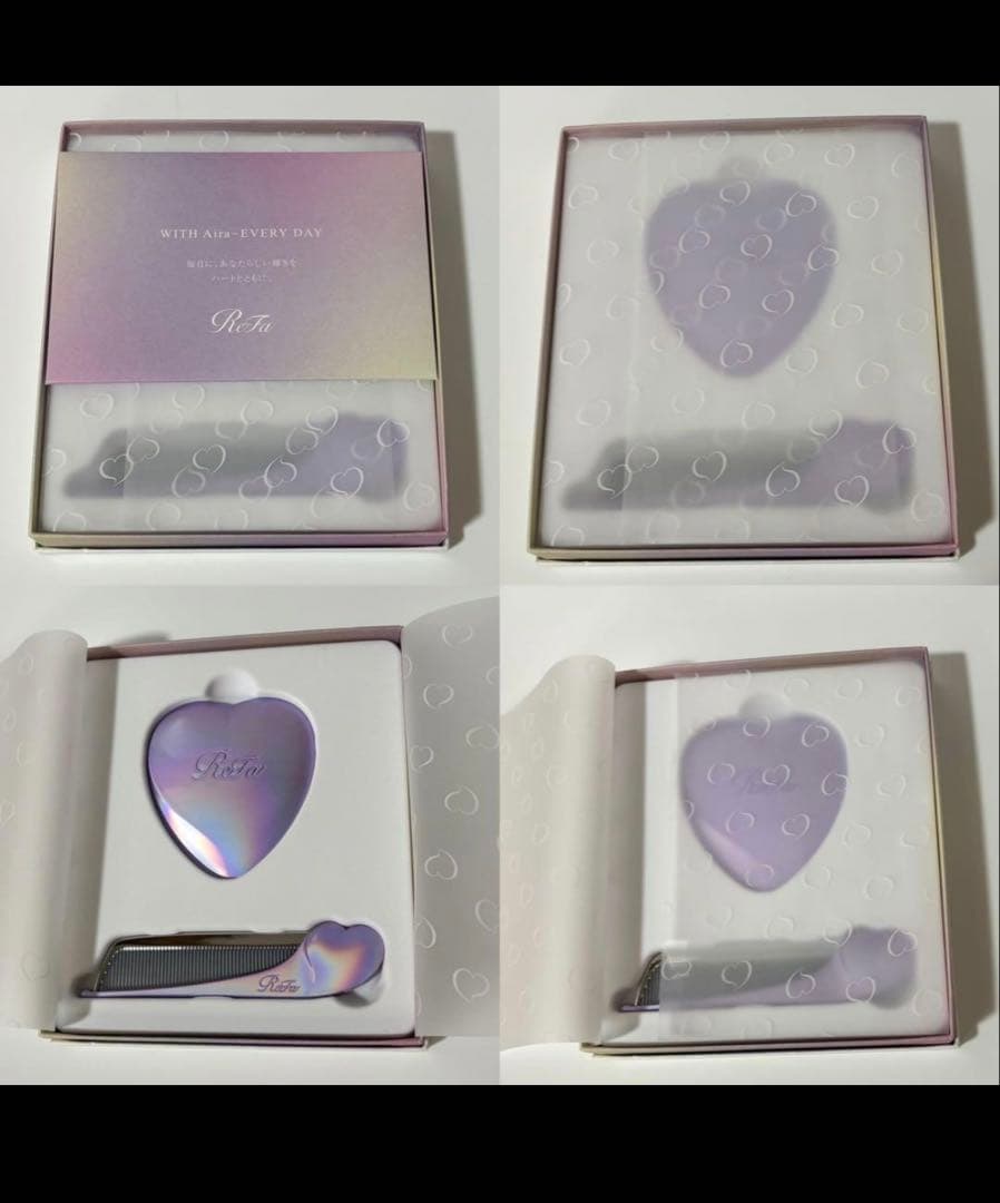 新品未開封 リファ ReFa ハートコーム ハートミラー シルキーパープル　会員