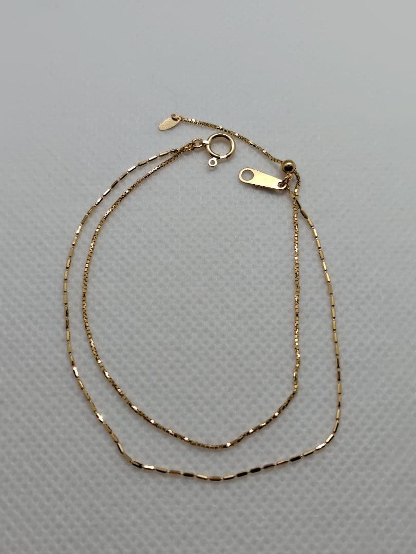 【日曜限定価格！】【GSTV】 K18YG ２連 ブレスレット 約18cm