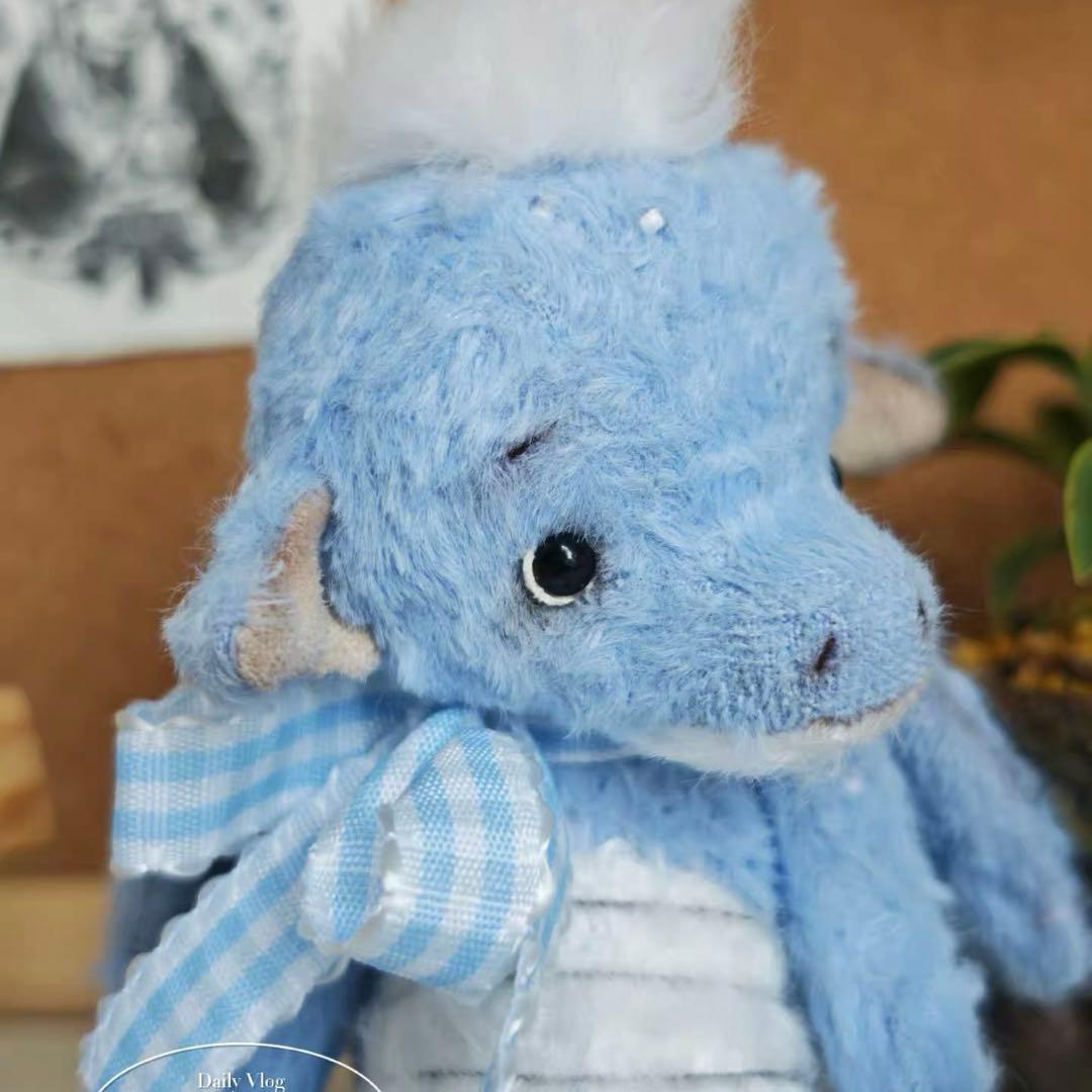 ブルードラゴン アーティストベア 海外作家様 ハンドメイド テディベア 置物