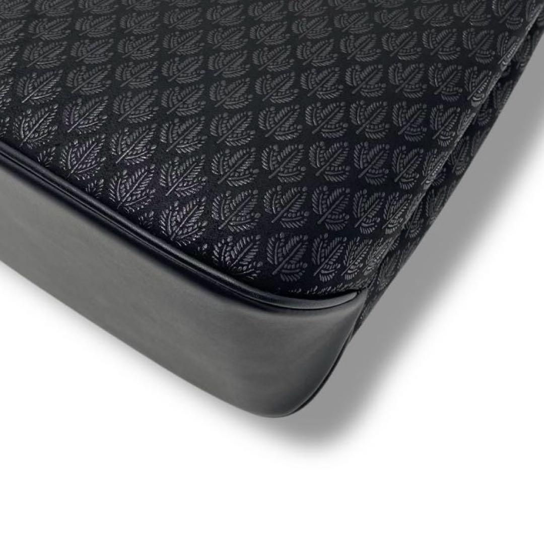 美品 印傳屋 トートバッグ 鹿革 ディアスキン 若松模様 レザー 伝統工芸品 黒