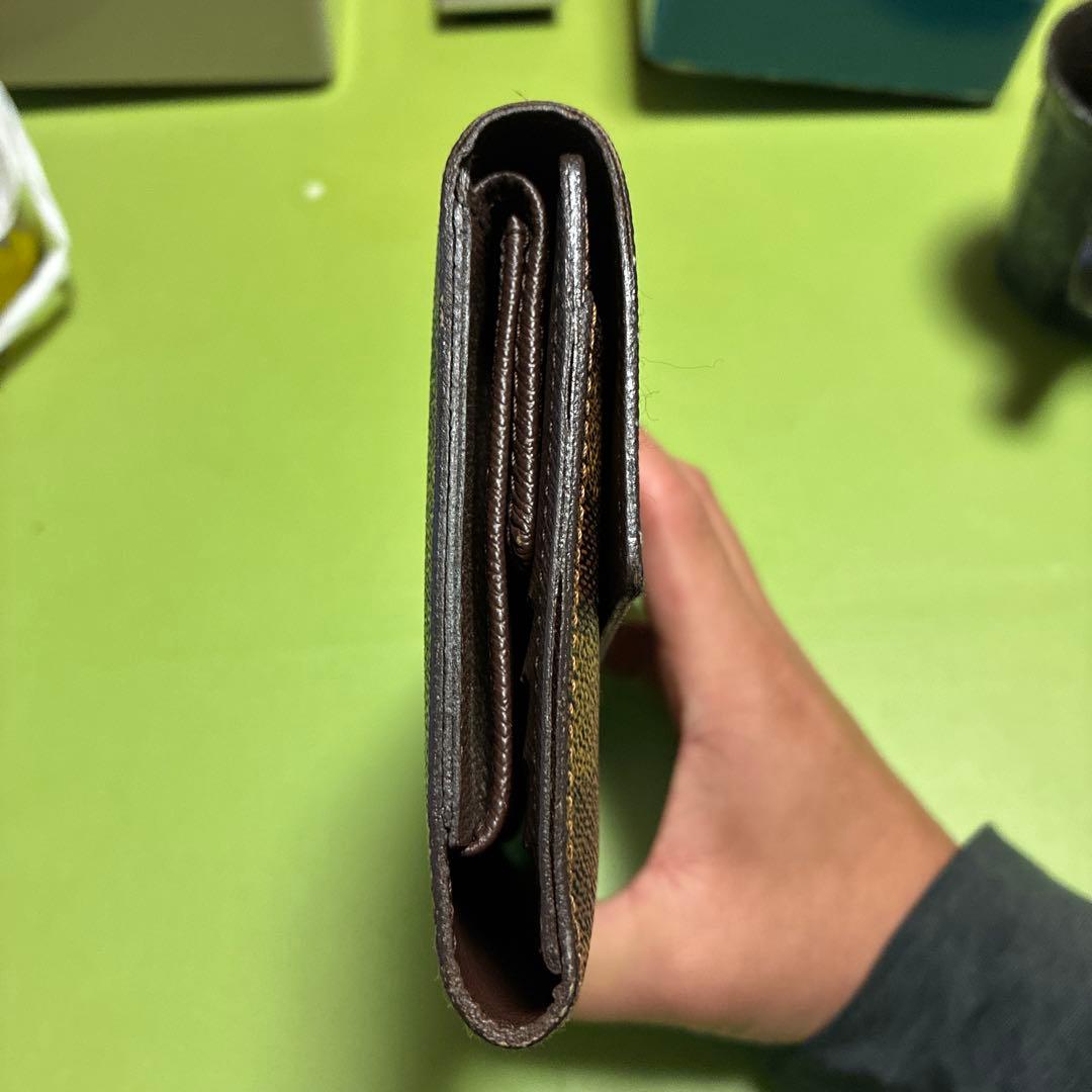ルイヴィトン　ダミエ　三つ折り長財布