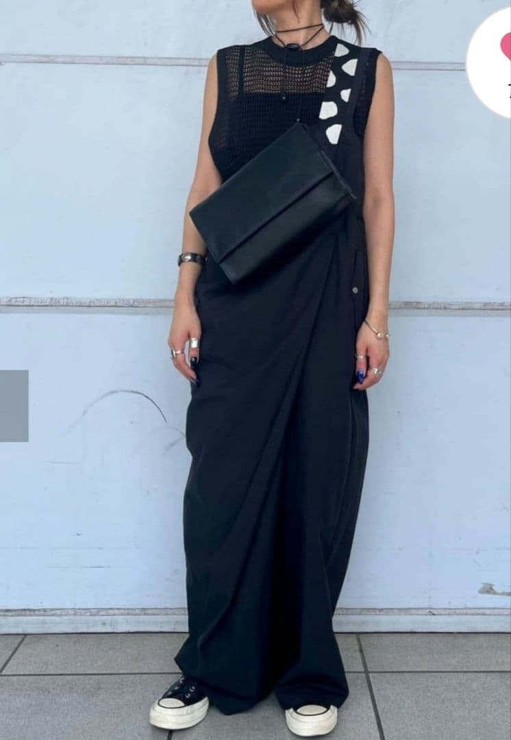 美品 イアパピヨネ スミスタイル ワンショルダーラップサロペット25SS