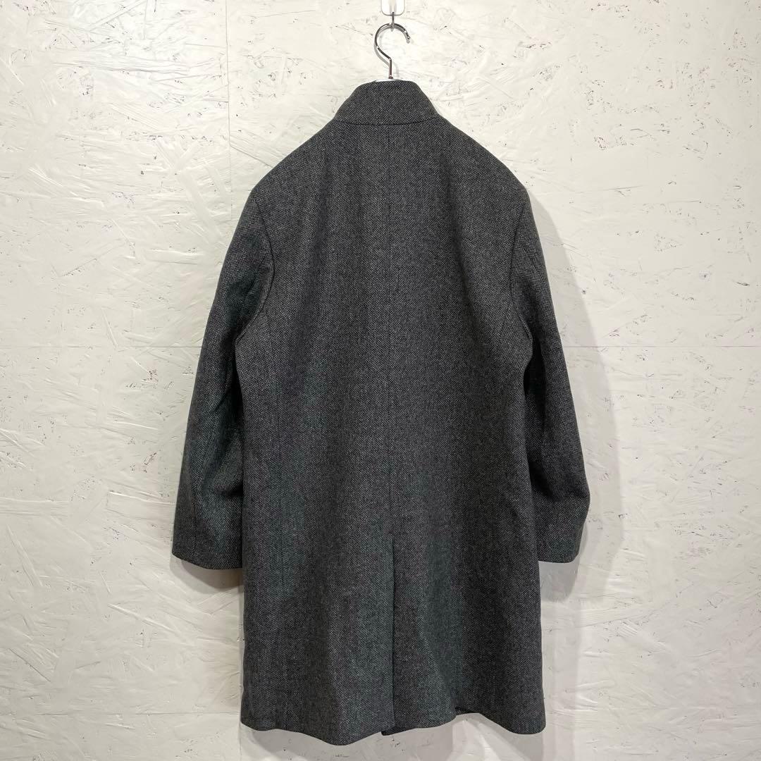 【Theory】ウールステンカラーコート　グレー　M